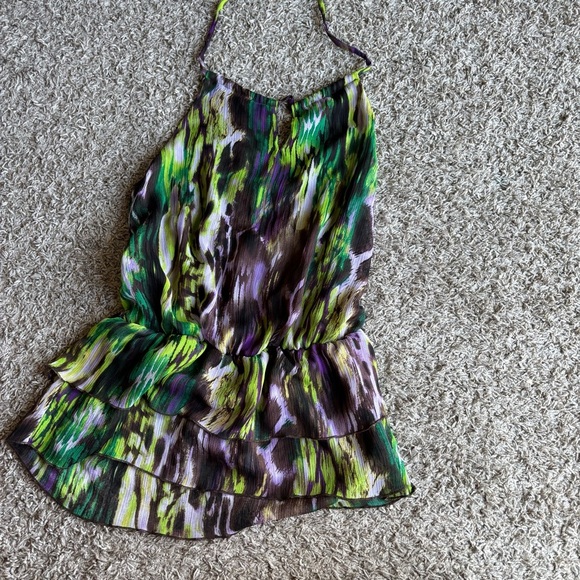Vibrant Multicolor Halter Dress - Picture 2 of 9